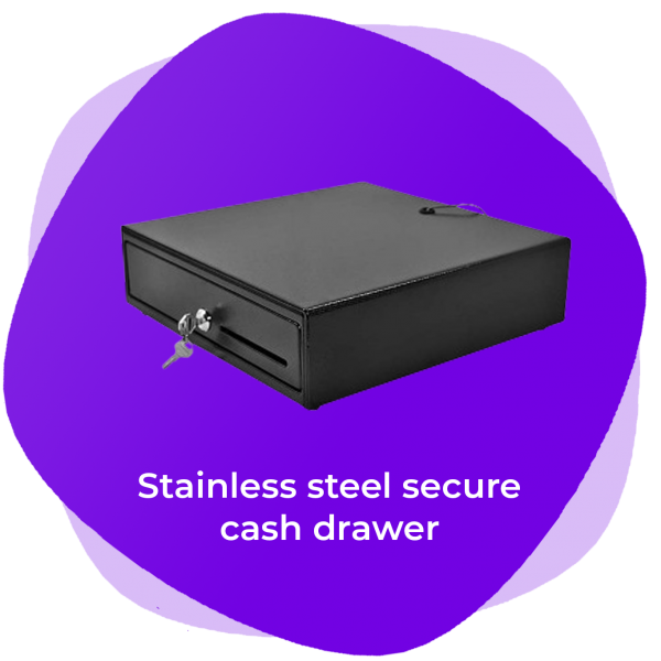 Stainless steel secure cash drawer